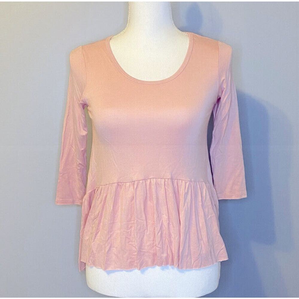 NWT Tru Luv 3/4 Sleeve Flowy Pink Top